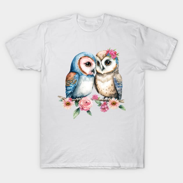 owl Blue T-Shirt by abbeheimkatt